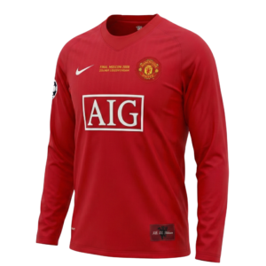 Jersey Retro Manchester United Local 2007/08 Manga Larga