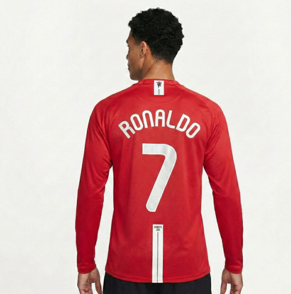 Jersey Retro Manchester United Local 2007/08 Manga Larga